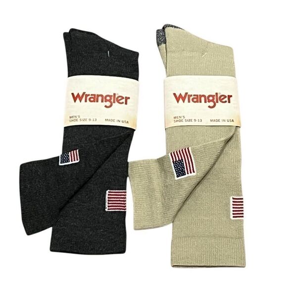 Wrangler Patriotic American Flag Boot Socks, 2 Packs, Size L, NWT - Picture 1 of 5